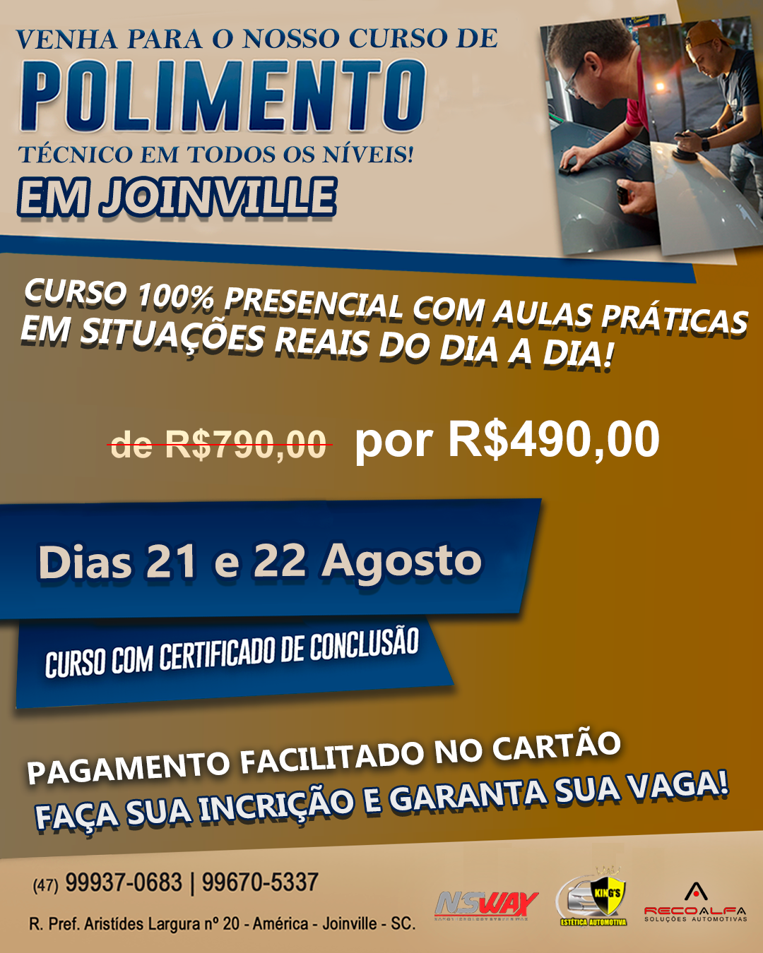 Curso em Joinville com a King's Estética Automotiva | Polimento | Atendimento Especializado Curso em Joinville com a King's Estética Automotiva | Polimento | Atendimento Especializado
